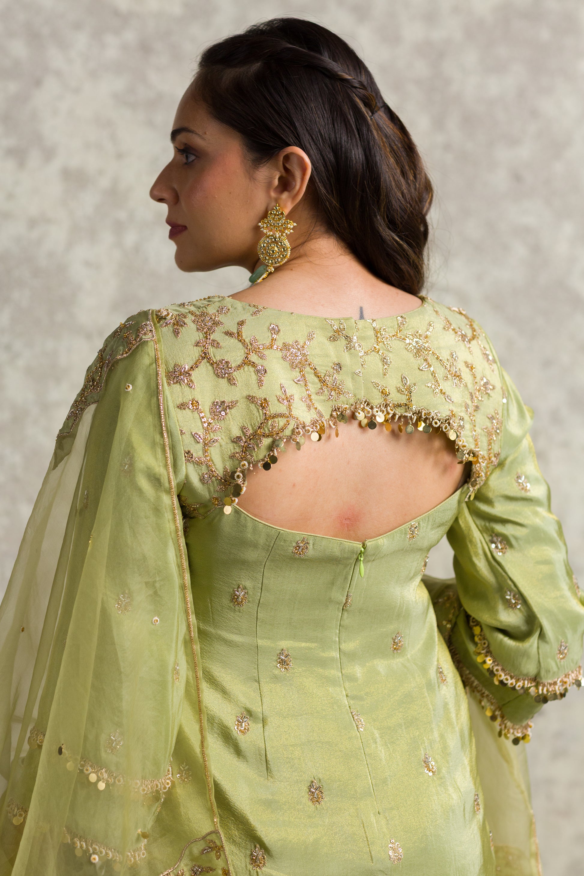 GREEN PAKISTANI PATCHWORK - 91threads