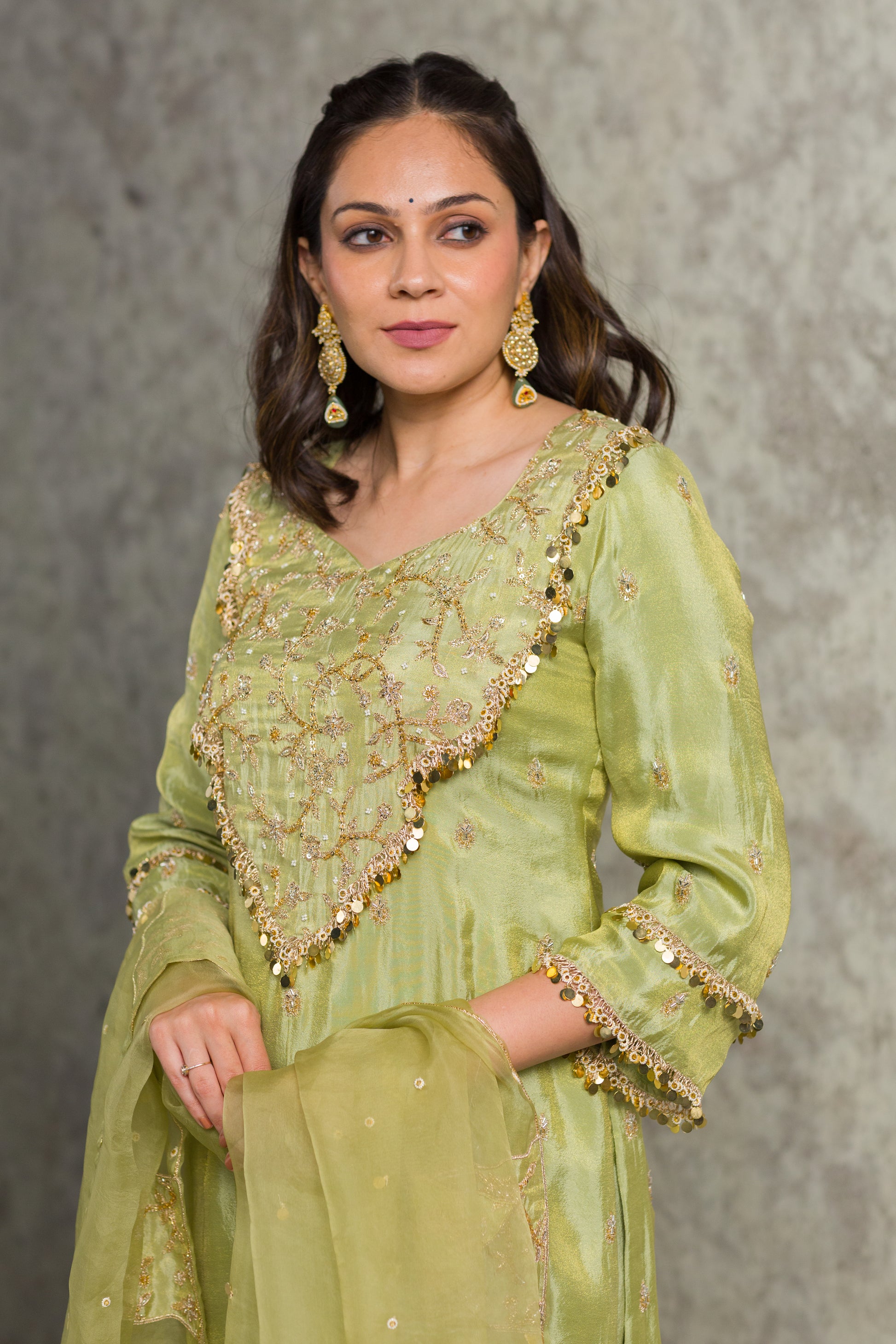 GREEN PAKISTANI PATCHWORK - 91threads
