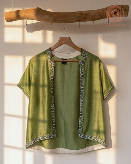 Olive Green Open Shrug