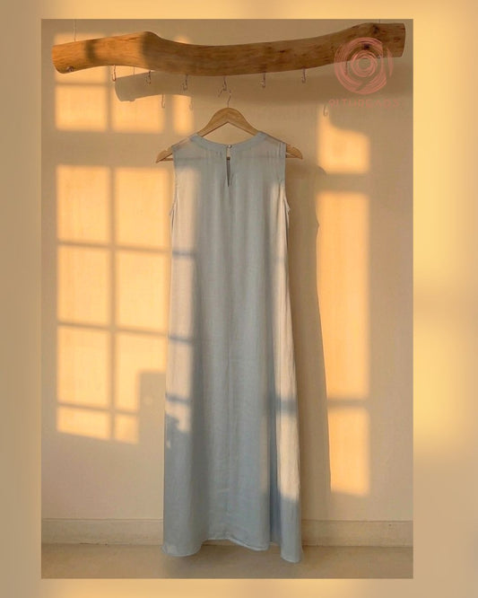 Powder Blue Embroidered Dress