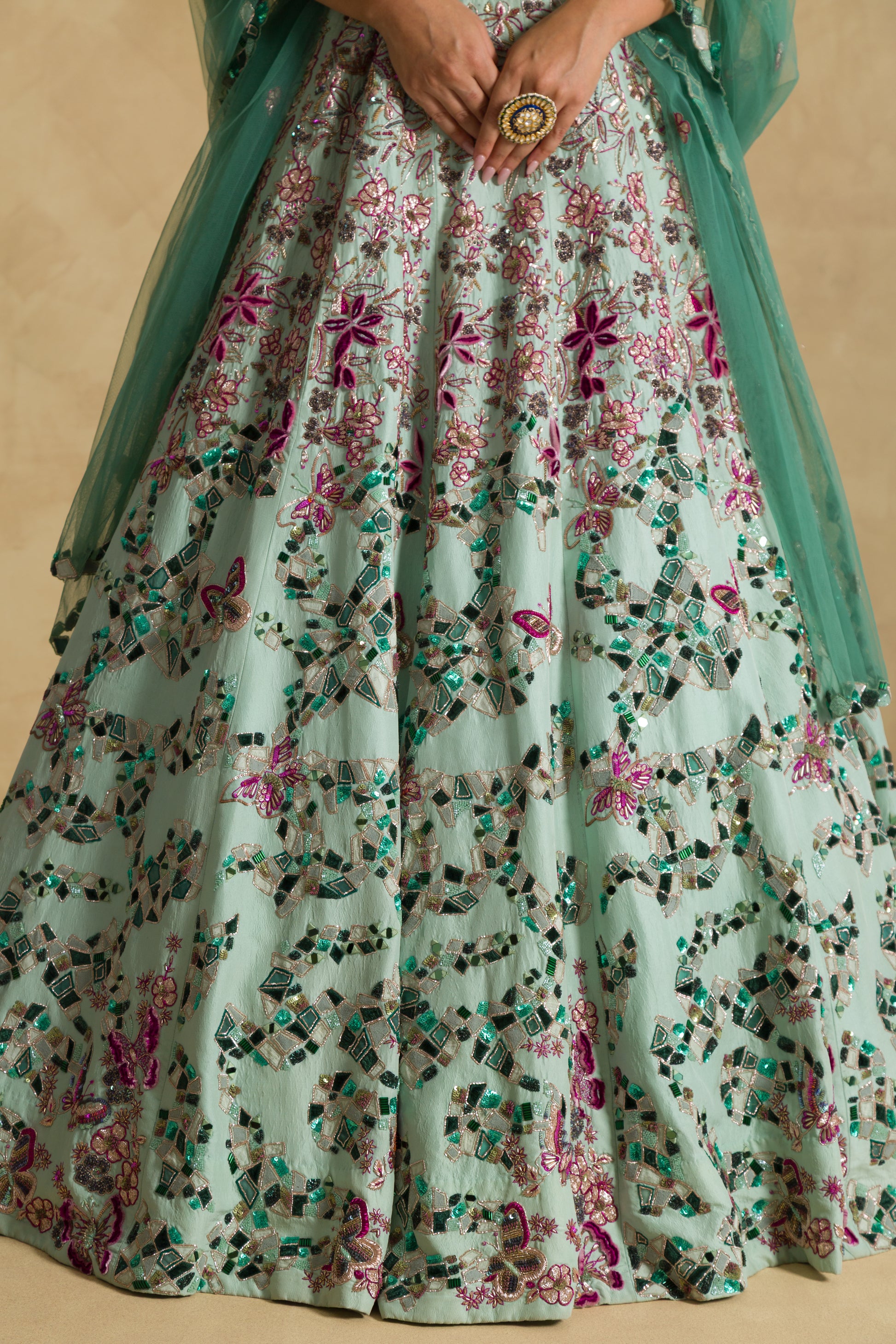 The Pankhuri Lehenga - 91threads