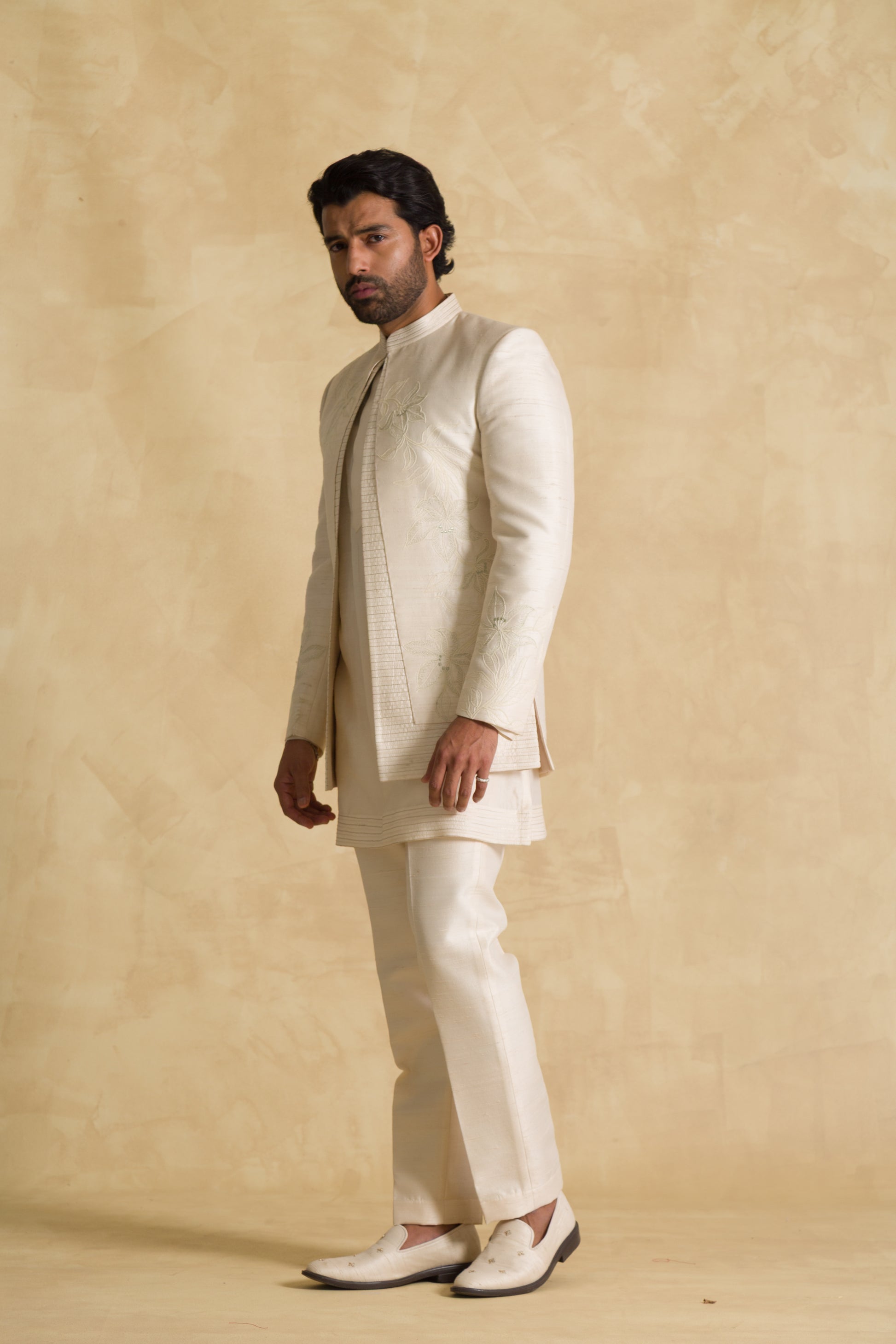 The Ivory Bandhgala Suit - 91threads