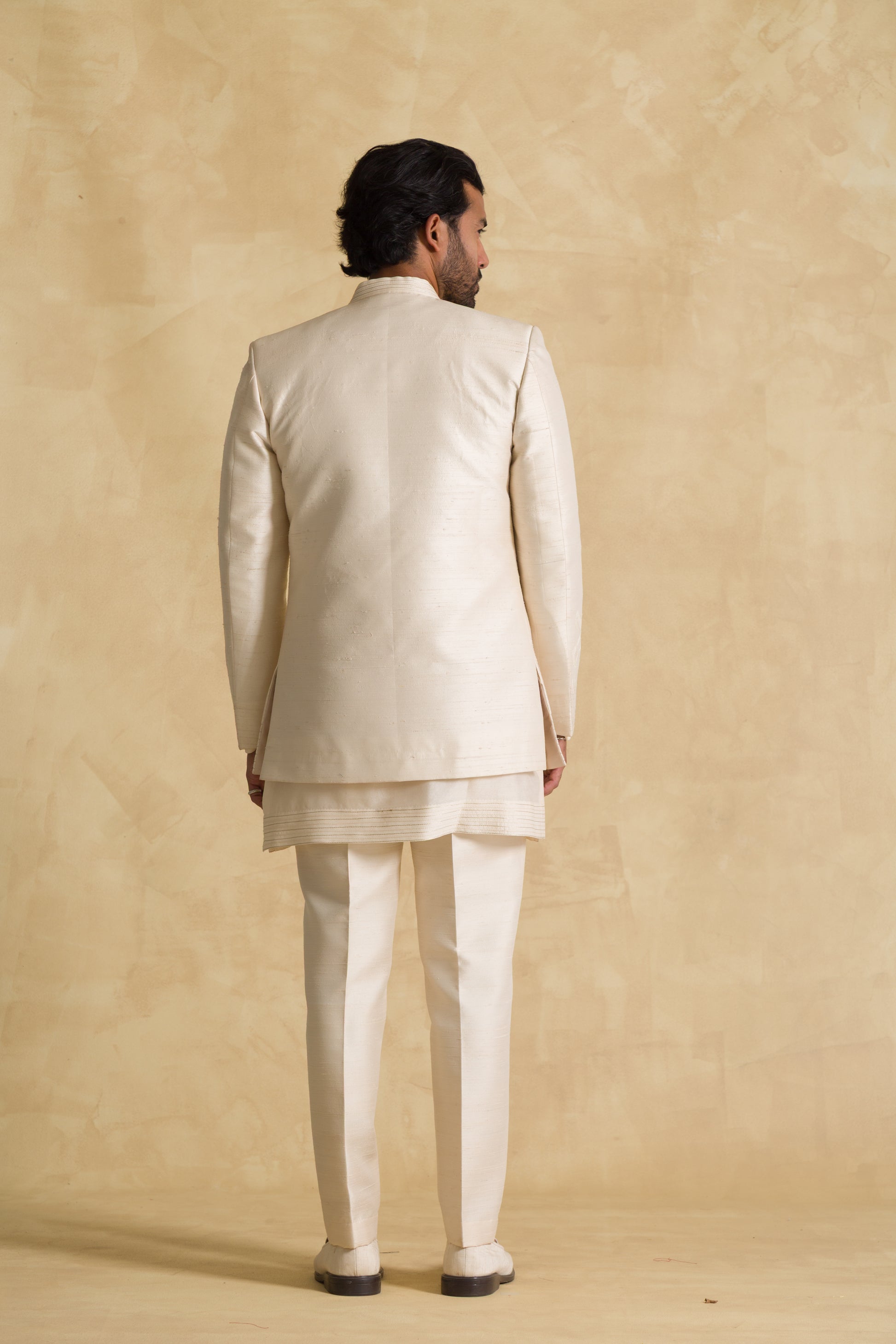 The Ivory Bandhgala Suit - 91threads