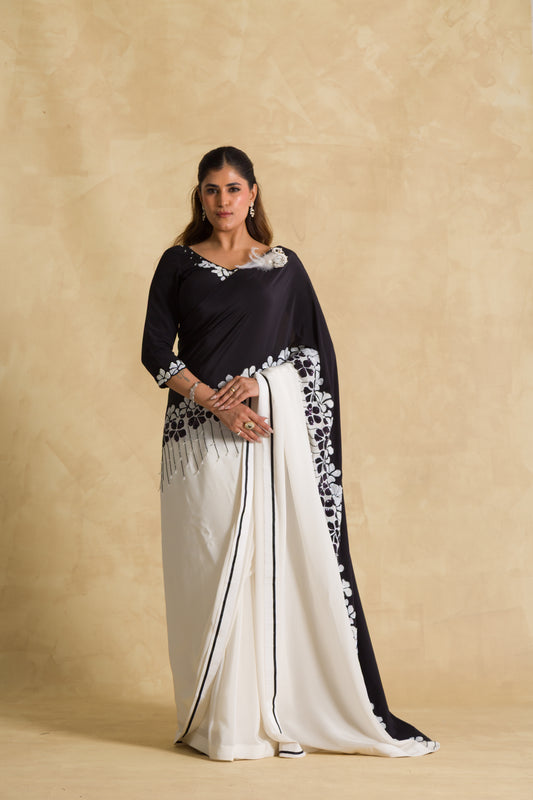 The Salt & Pepper Saree - 91threads