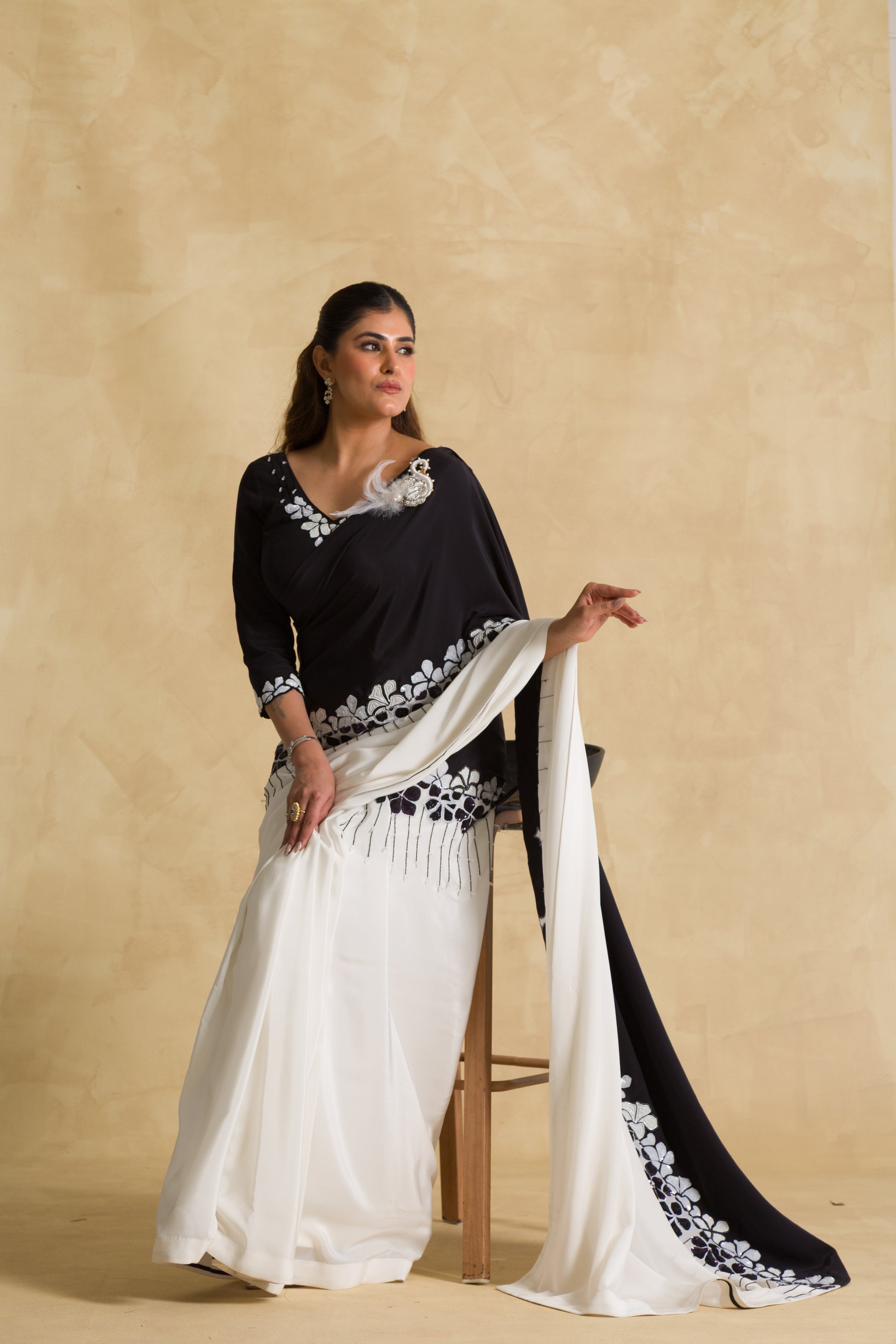 The Salt & Pepper Saree - 91threads
