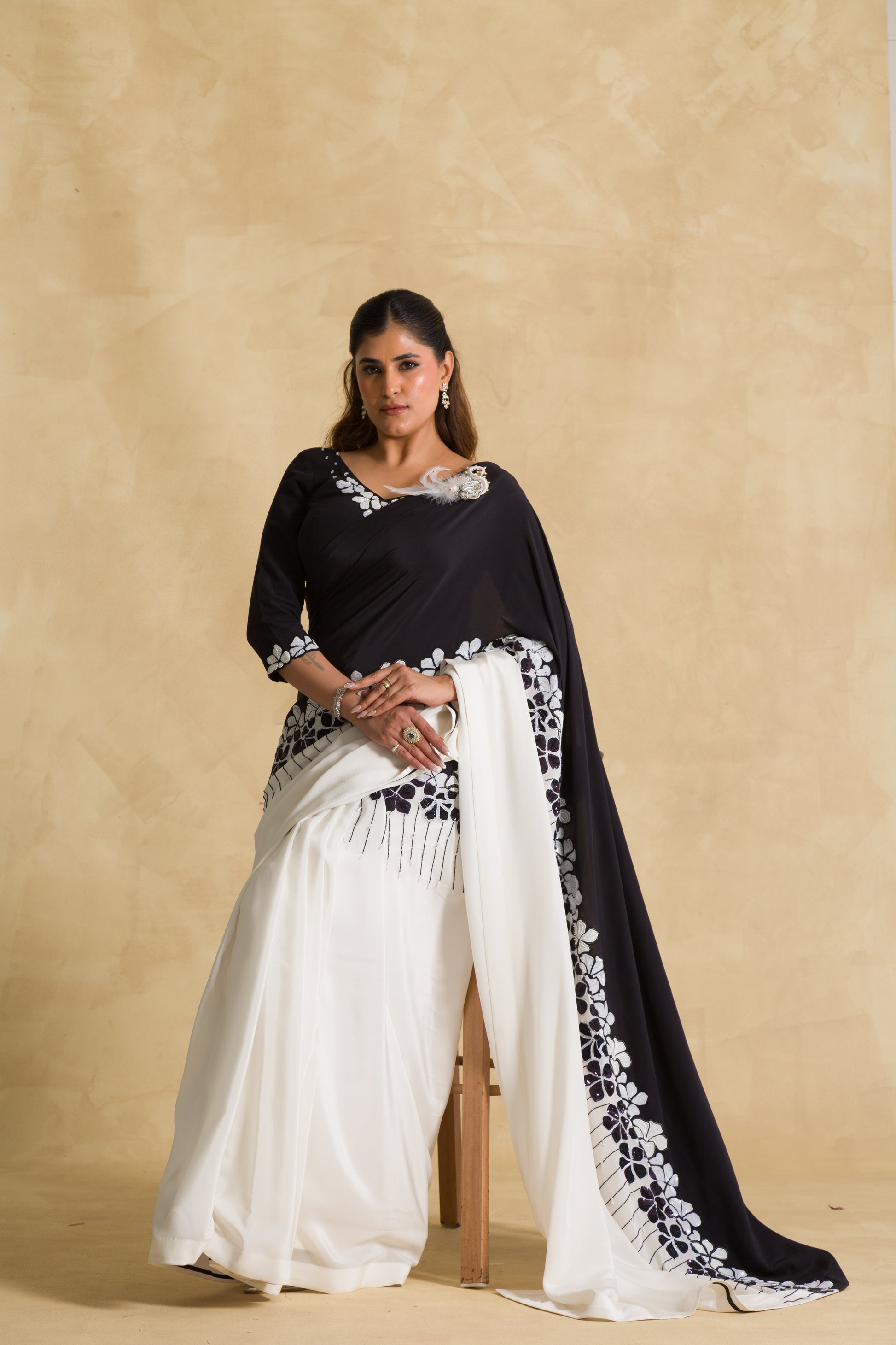 The Salt & Pepper Saree - 91threads