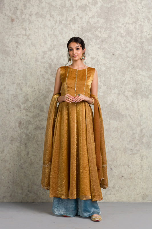 GOLDEN ANARKALI - 91threads