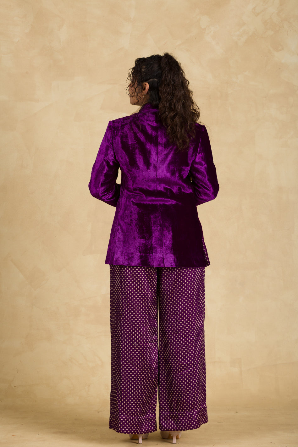 Amethyst Purple Gaji Silk Trouser - 91threads