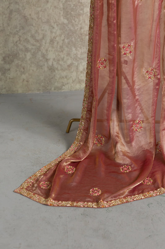 ROSE GOLD DUPATTA - 91threads