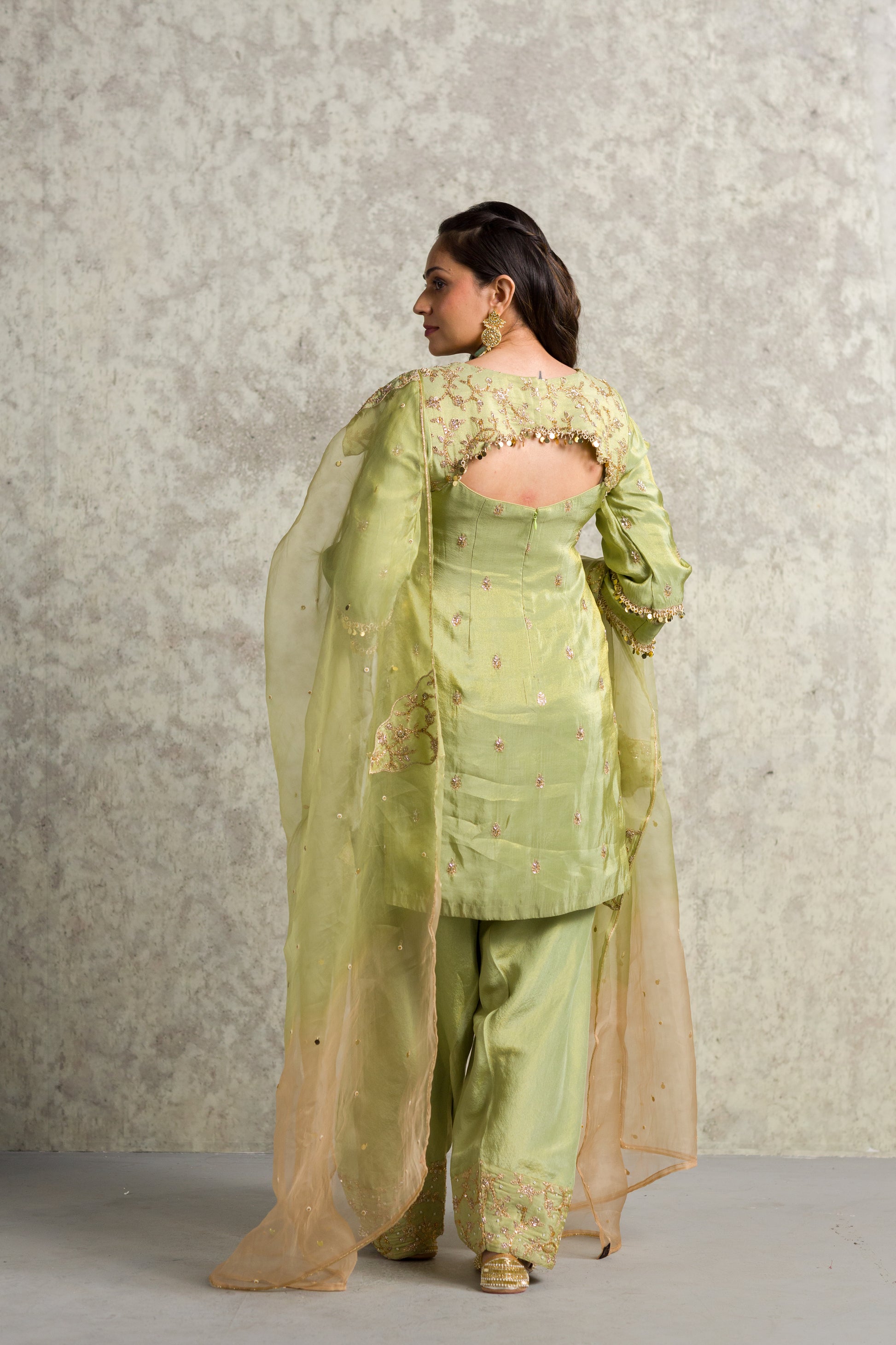 GREEN PAKISTANI PATCHWORK - 91threads
