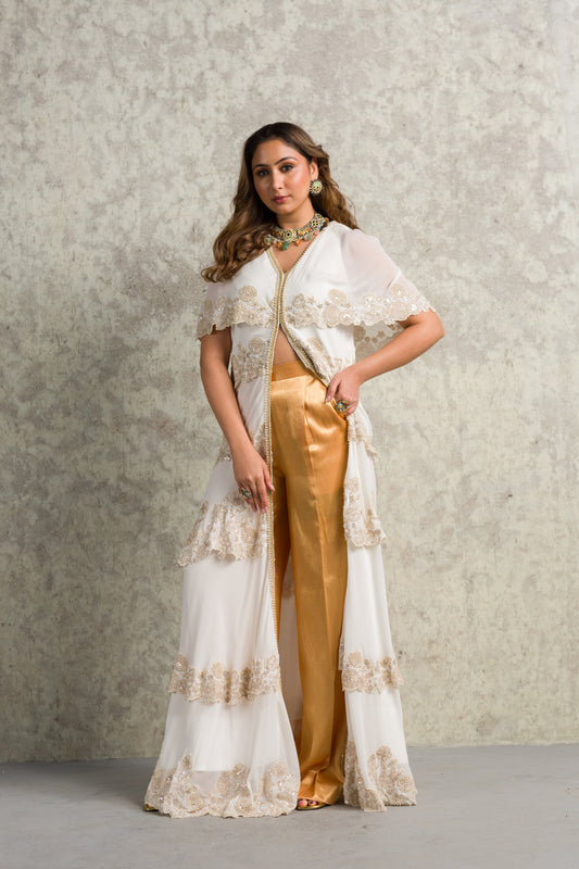 WHITE LONG JACKET - 91threads