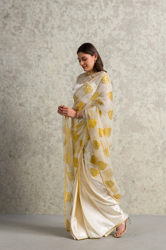 IVORY SAREE - 91threads