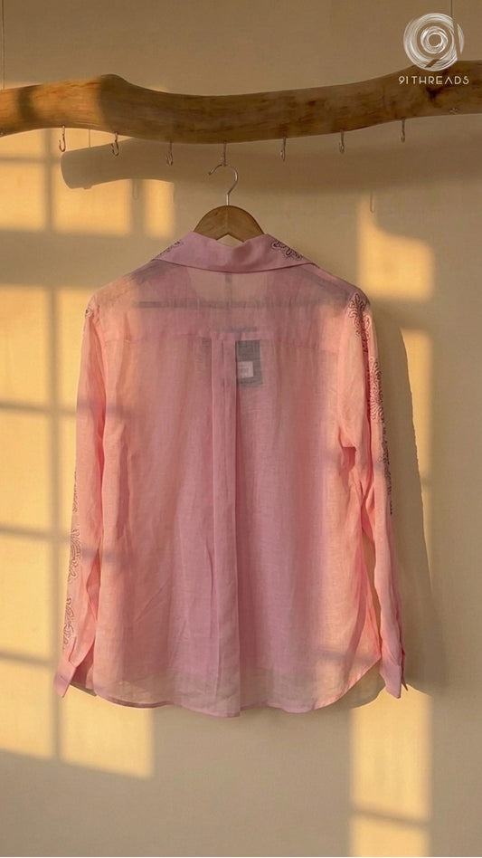 Light Pink Block Print Shirt