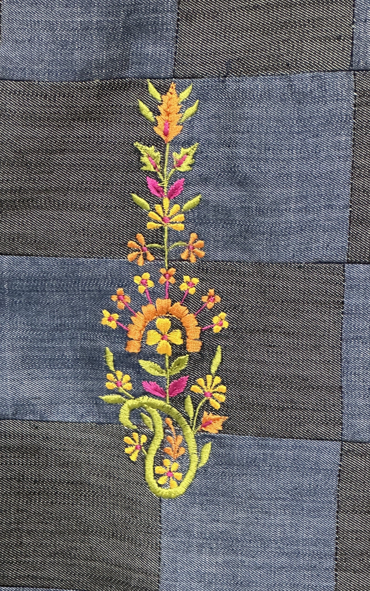 Denim Checks Waistcoat Top - 91threads