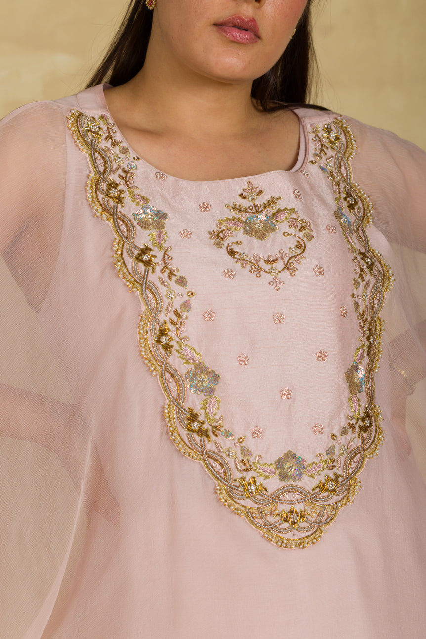 Blush pink kaftan suit - 91threads