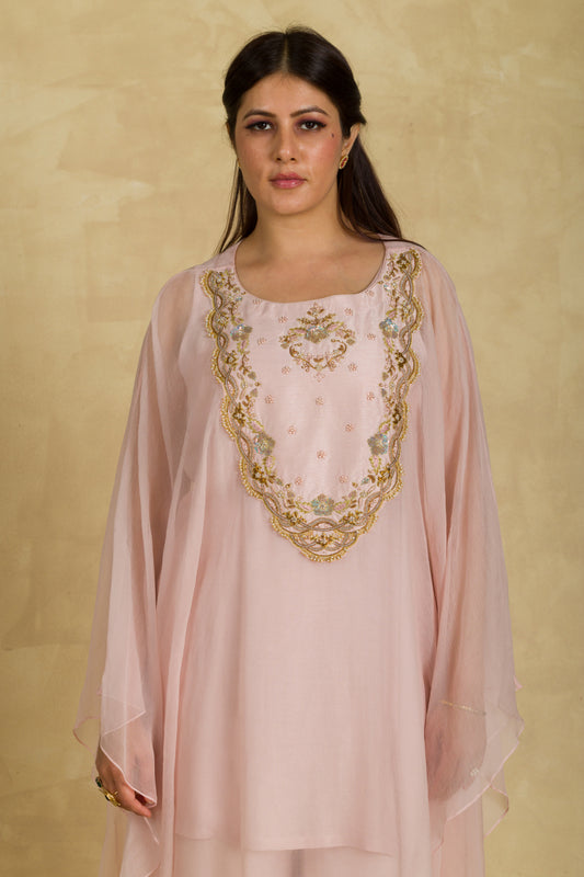 Blush pink kaftan suit - 91threads