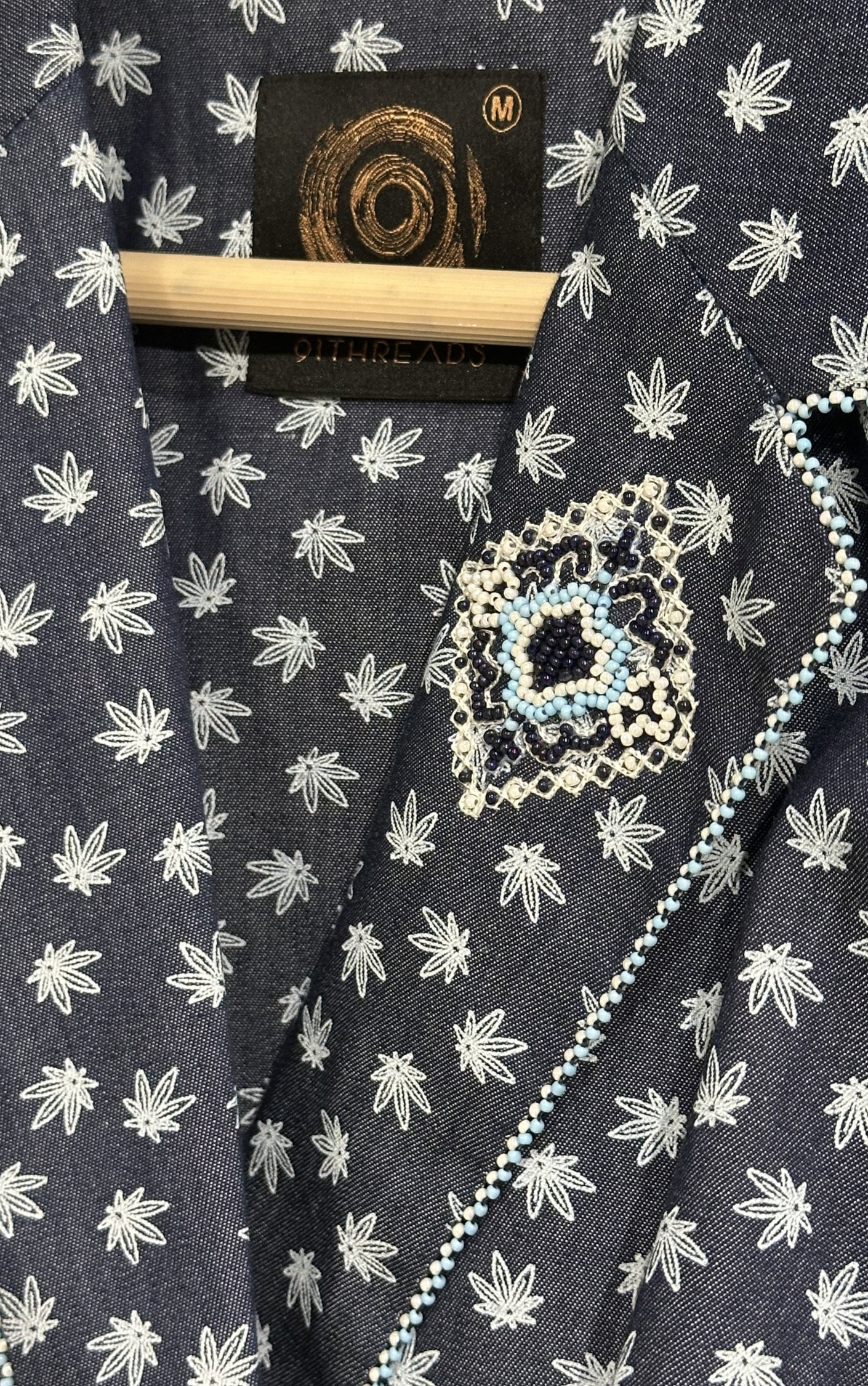 Blue Floral Wrap Top - 91threads