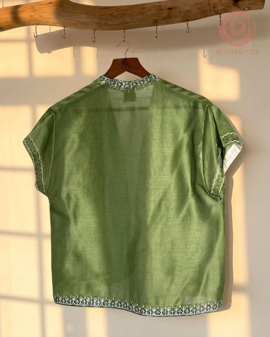 Olive Green Open Shrug