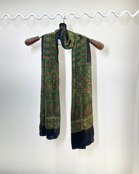 GREEN AJRAKH STOLE