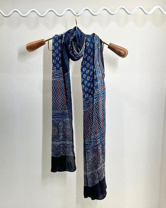 BLUE AJRAKH STOLE