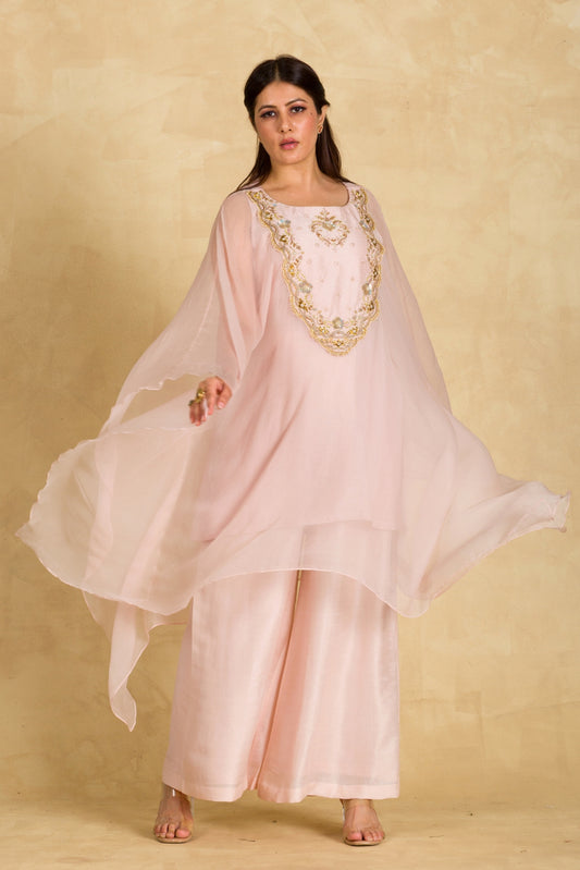 Blush pink kaftan suit - 91threads
